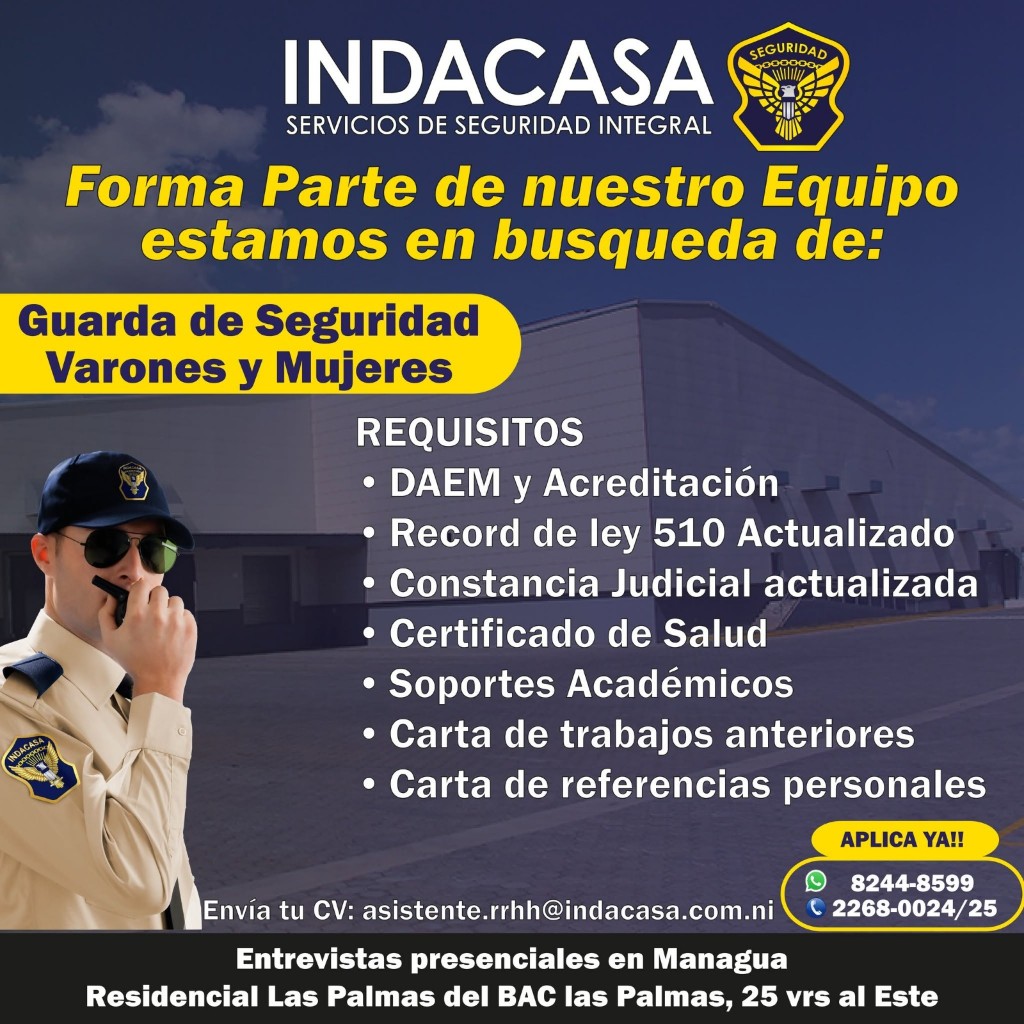 Personal de vigilancia Indacasa